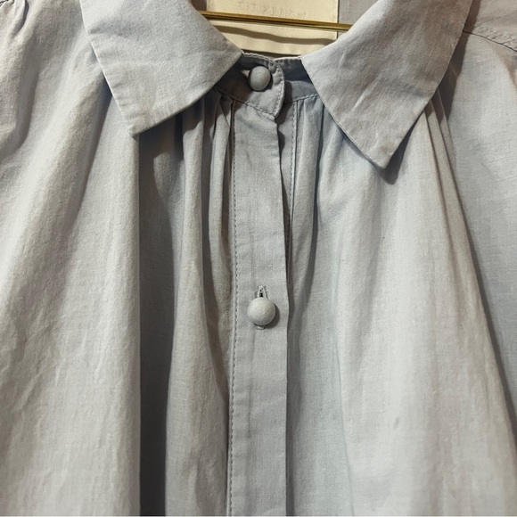 Citizens Of Humanity Penny Blouse Top Cotton Poplin Button Up Shirt Blue Size XL - Picture 6 of 13